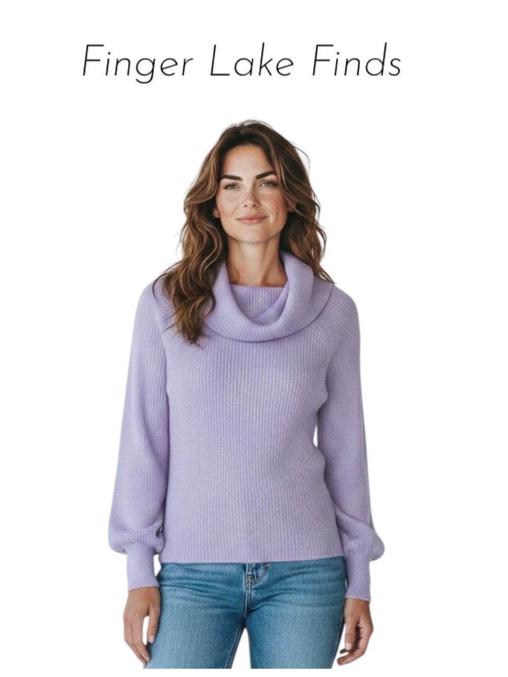 Worthington Lilac Cowl-Neck Sweater